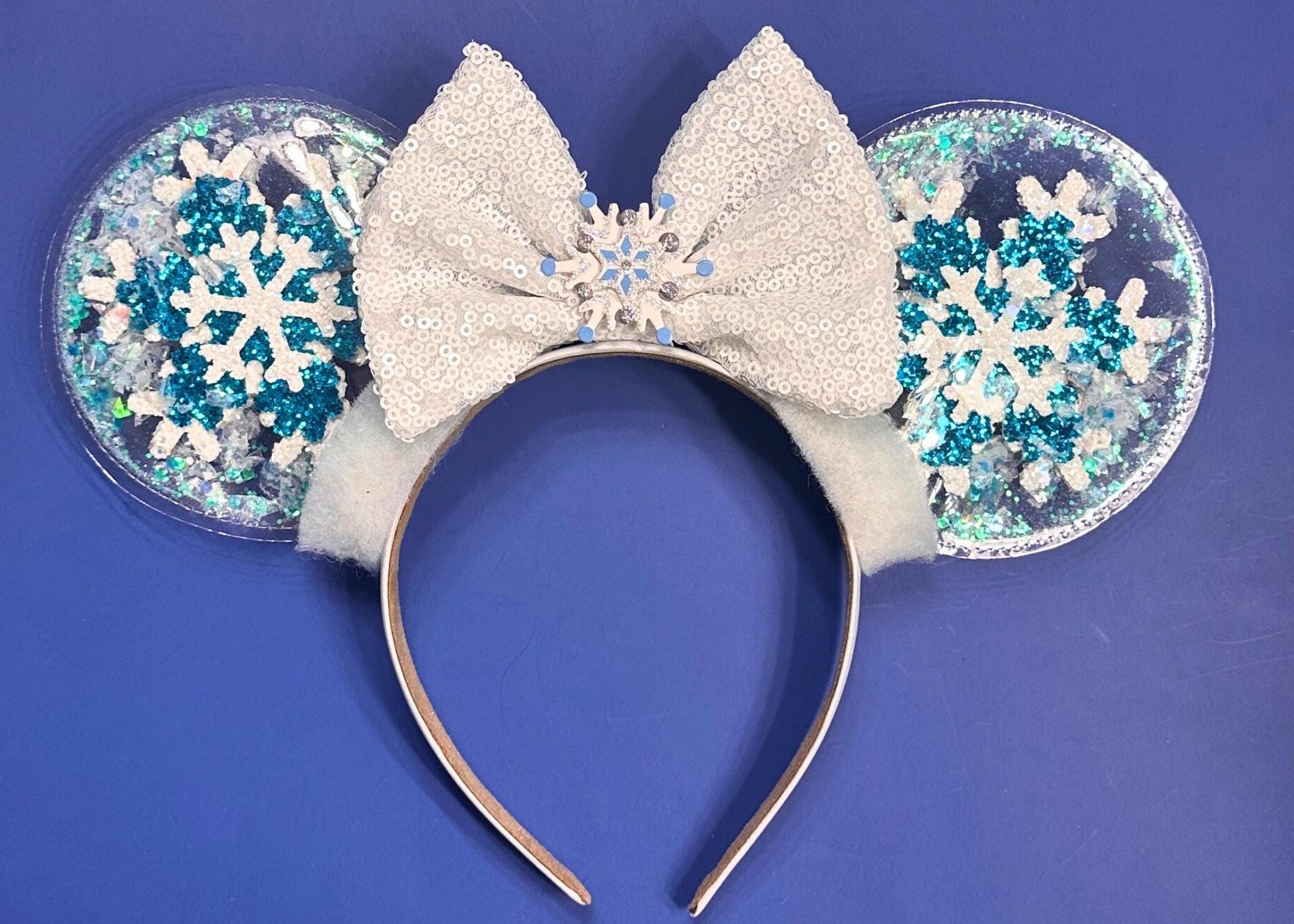 Disney Princess Elsa Frozen Glitter Shaker Mouse Ears Headband