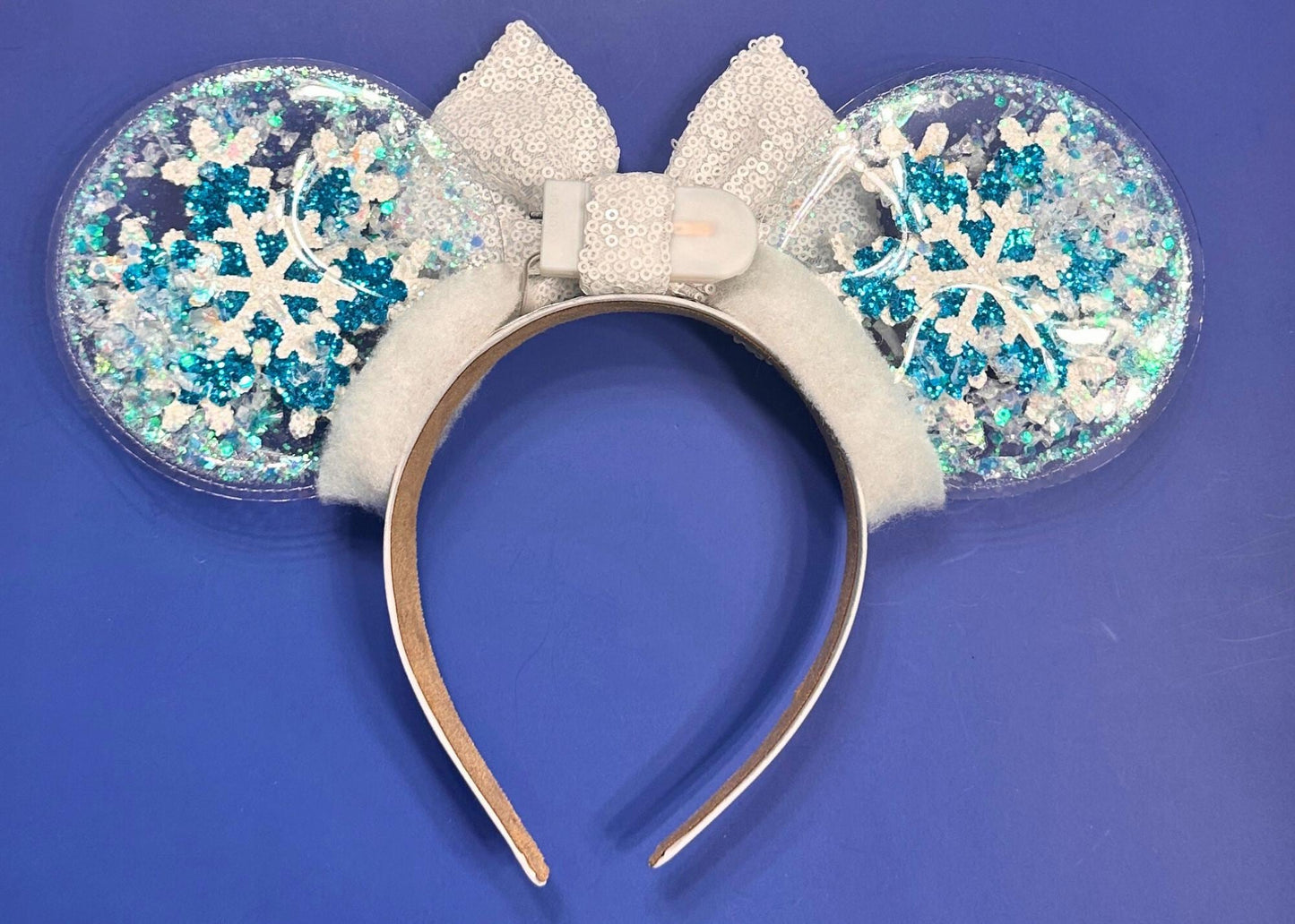 Disney Princess Elsa Frozen Glitter Shaker Mouse Ears Headband