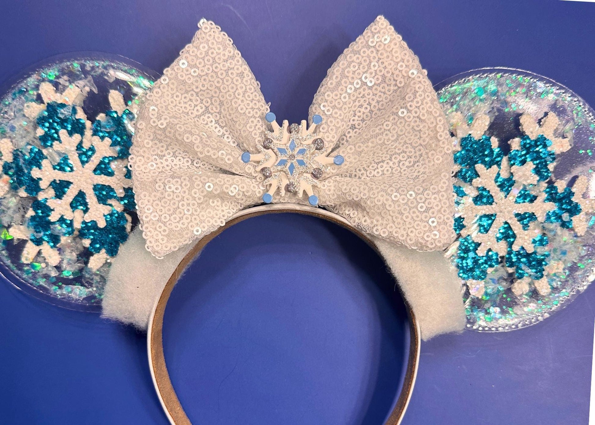 Disney Princess Elsa Frozen Glitter Shaker Mouse Ears Headband