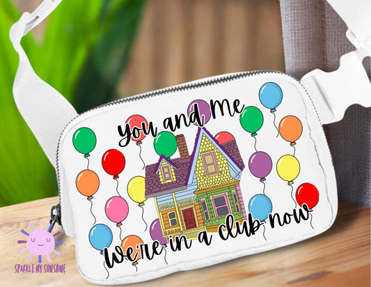 Pixar Up Inspired Disney Fanny Pack, Carl and Ellie Couple Crossbody Bag, Belt Bag, Sling Bag, Everyday Purse, Disney Bound Outfit, Hip Bag