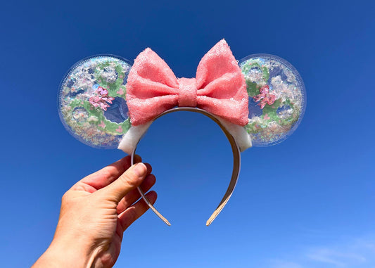 Pink Holiday Mickey Wreath Disney Christmas Mouse Ears Headband