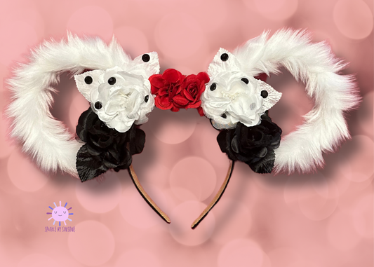 Cruella Floral Wire Light Up Mouse Ears