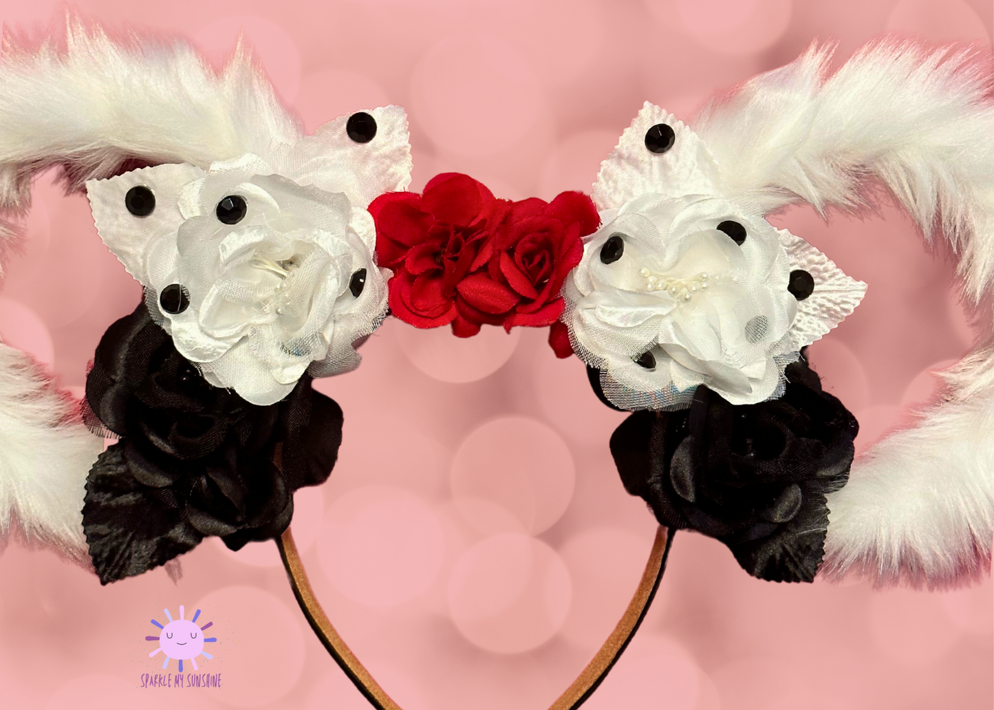 Cruella Floral Wire Light Up Mouse Ears