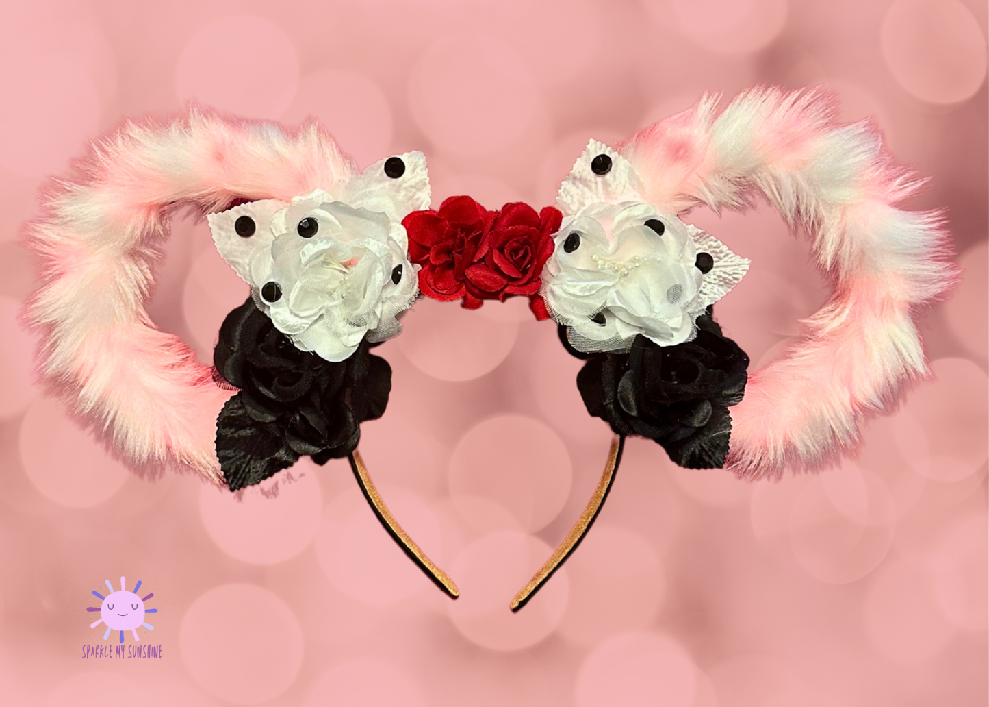 Cruella Floral Wire Light Up Mouse Ears