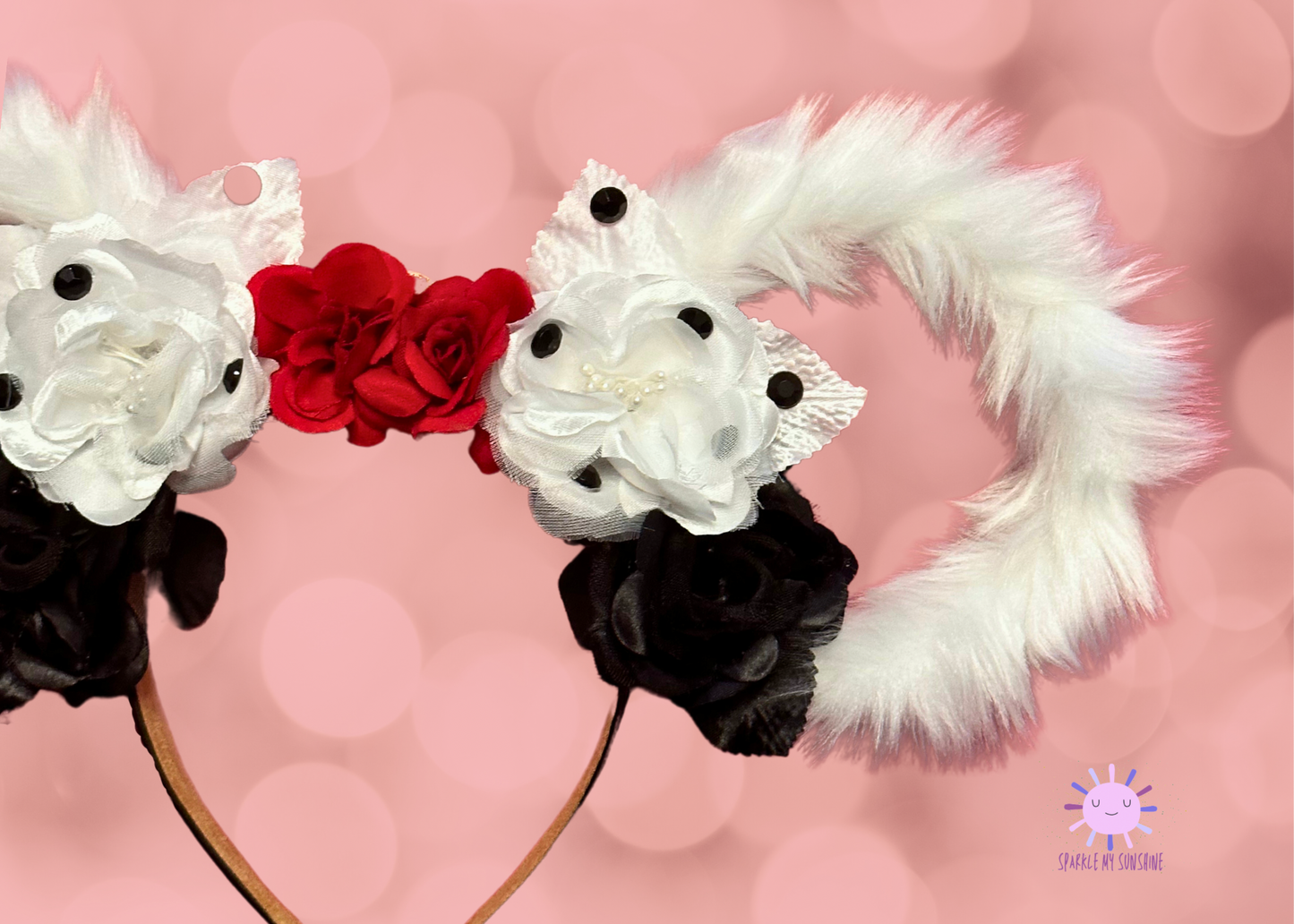 Cruella Floral Wire Light Up Mouse Ears