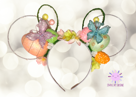 Pastel Easter Bunny Floral Wire Light Up Mouse Ears