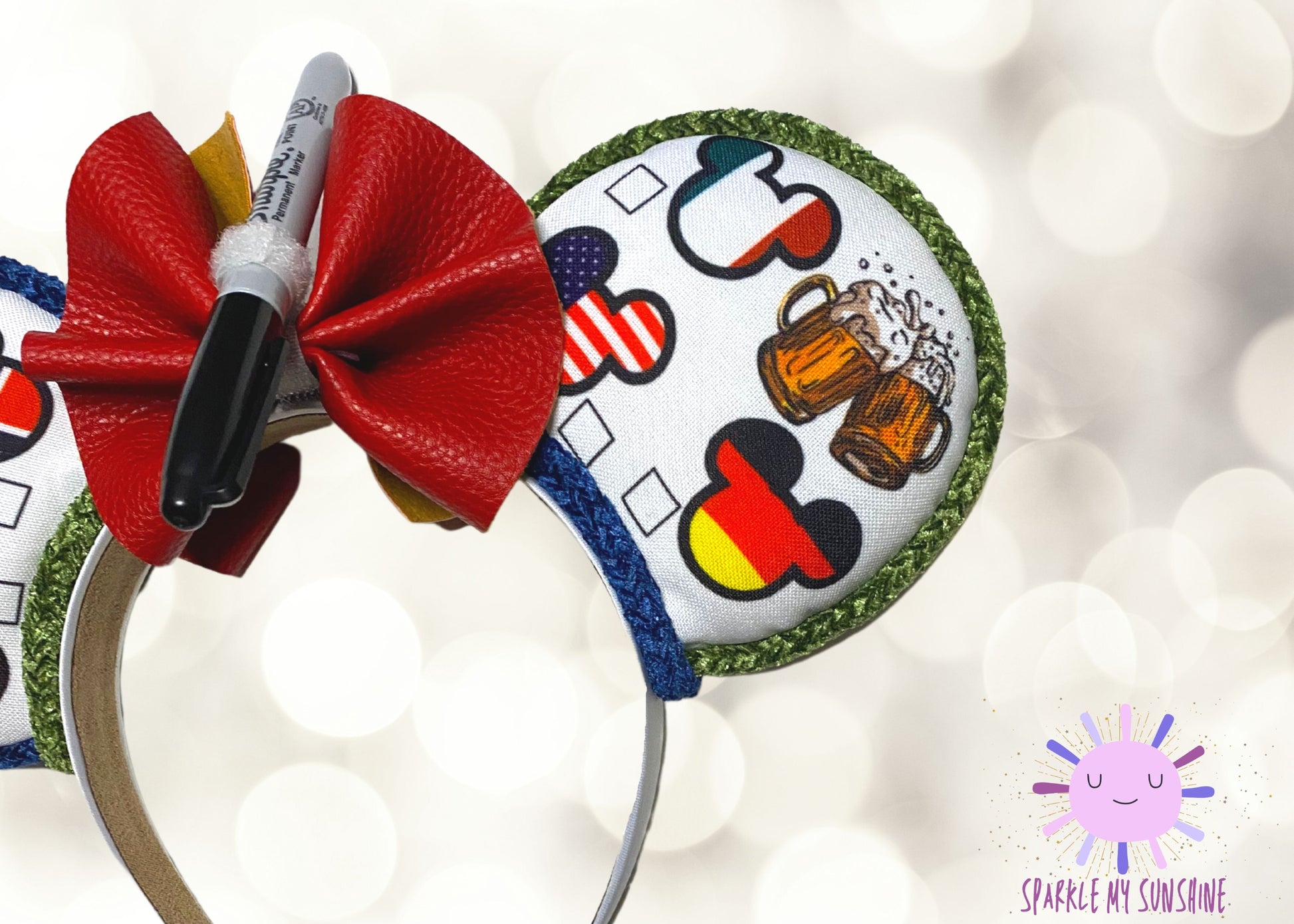 SPECIALOFFER Disney Mickey Bling Minnie Mouse Hidden Ear Flower