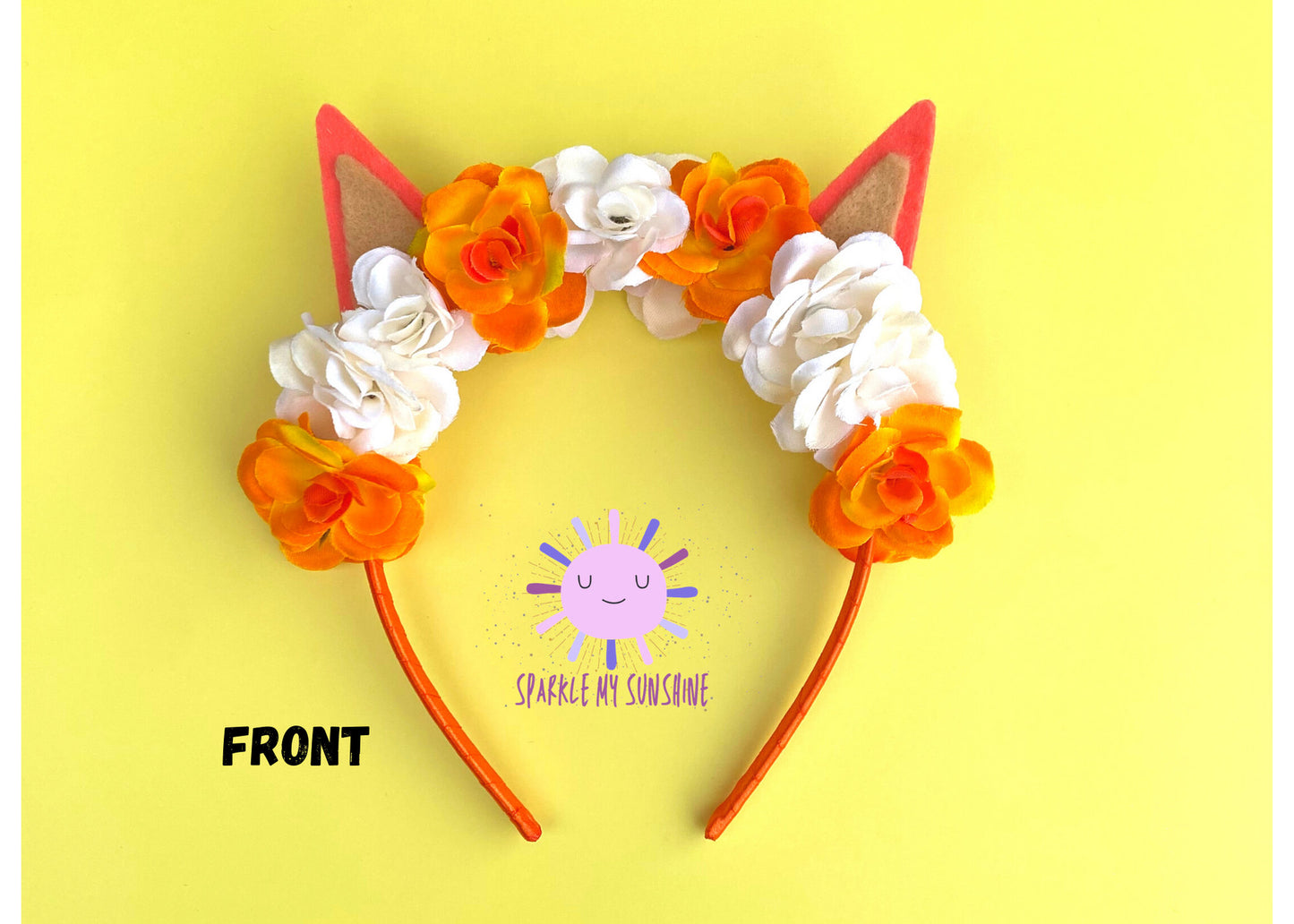 Bluey Bingo Inspired Flower Disney Headband | Blue Flower Headband | Orange Flower Headband