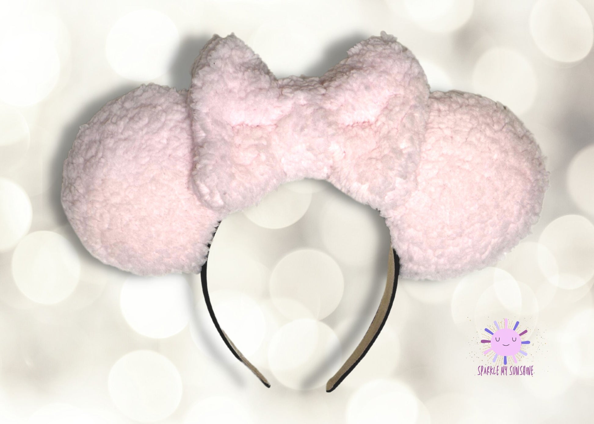 Pink Sherpa Disney Ears, Cotton Candy Fuzzy Mickey Ears, Plush Blush Minnie Ears, Headbands for Women, Disneyland Ears, Disney Easter Gifts