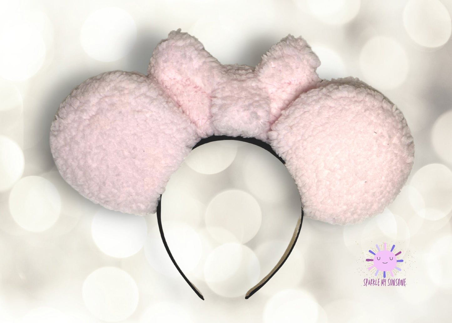 Pink Sherpa Disney Ears, Cotton Candy Fuzzy Mickey Ears, Plush Blush Minnie Ears, Headbands for Women, Disneyland Ears, Disney Easter Gifts