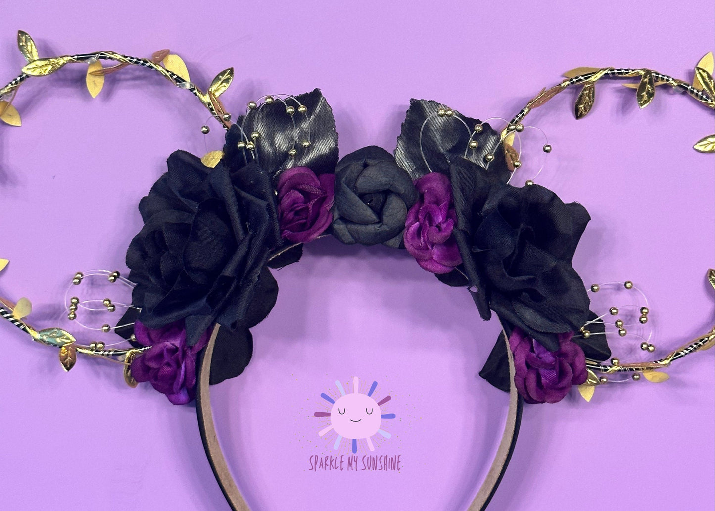 Ursula Disney Ears, Sea Witch Mickey Ears, Floral Wire Minnie Ears Headband, Little Mermaid Mouse Ears, Evil Costume, Villain Queen Cosplay