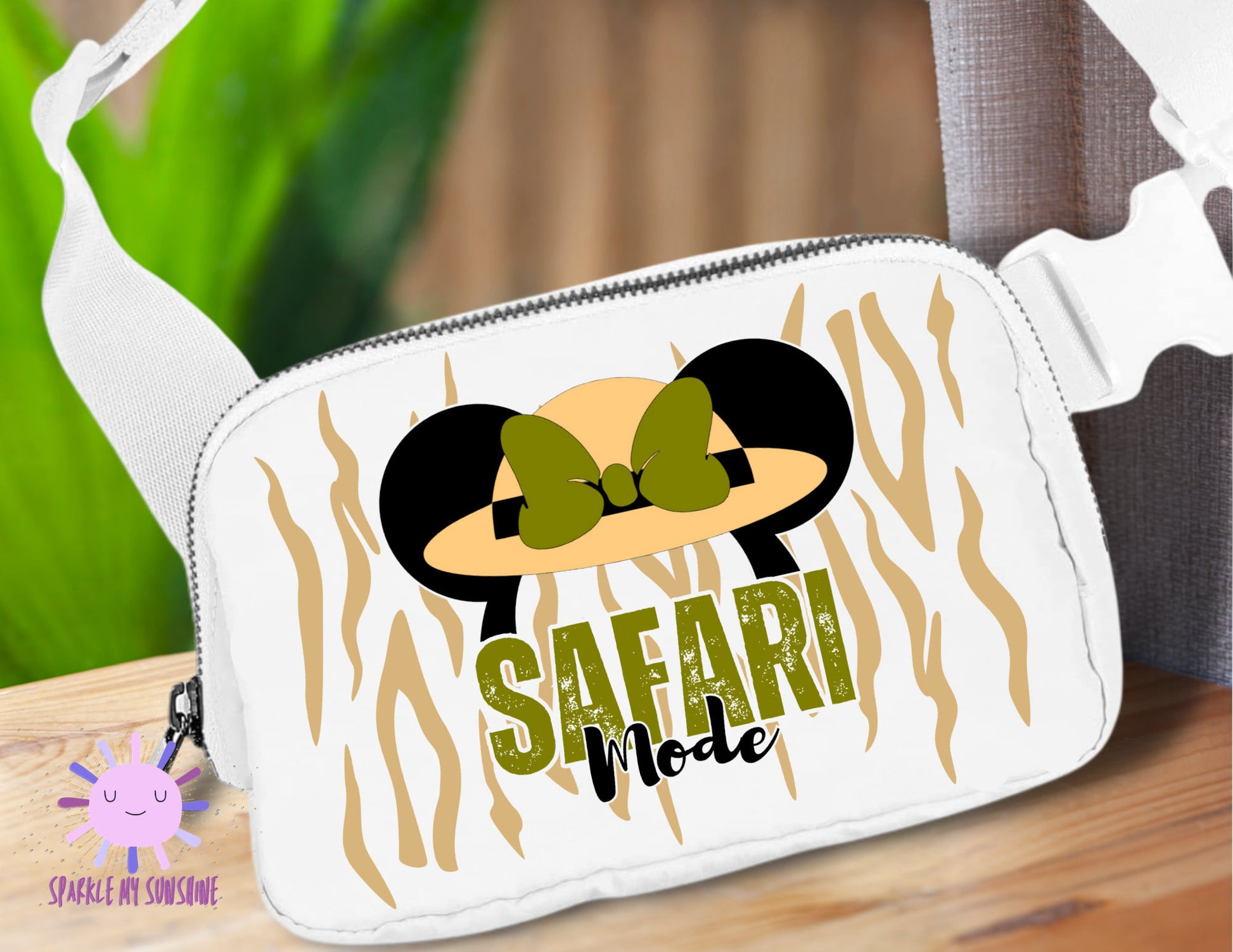 Disney Fanny Pack, Mickey Minnie Safari Mode Belt Bag, Tiger Print Sling Bag, Animal Kingdom Crossbody Bag, Disneyland Purse, FannyPack