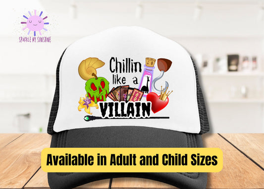 Disney Trucker Hat, Halloween Villains Baseball Cap, Disney Mom Hat, Kids Disney Cap, Matching Family Hats, DisneyLand Hat, Disney Ears Hat