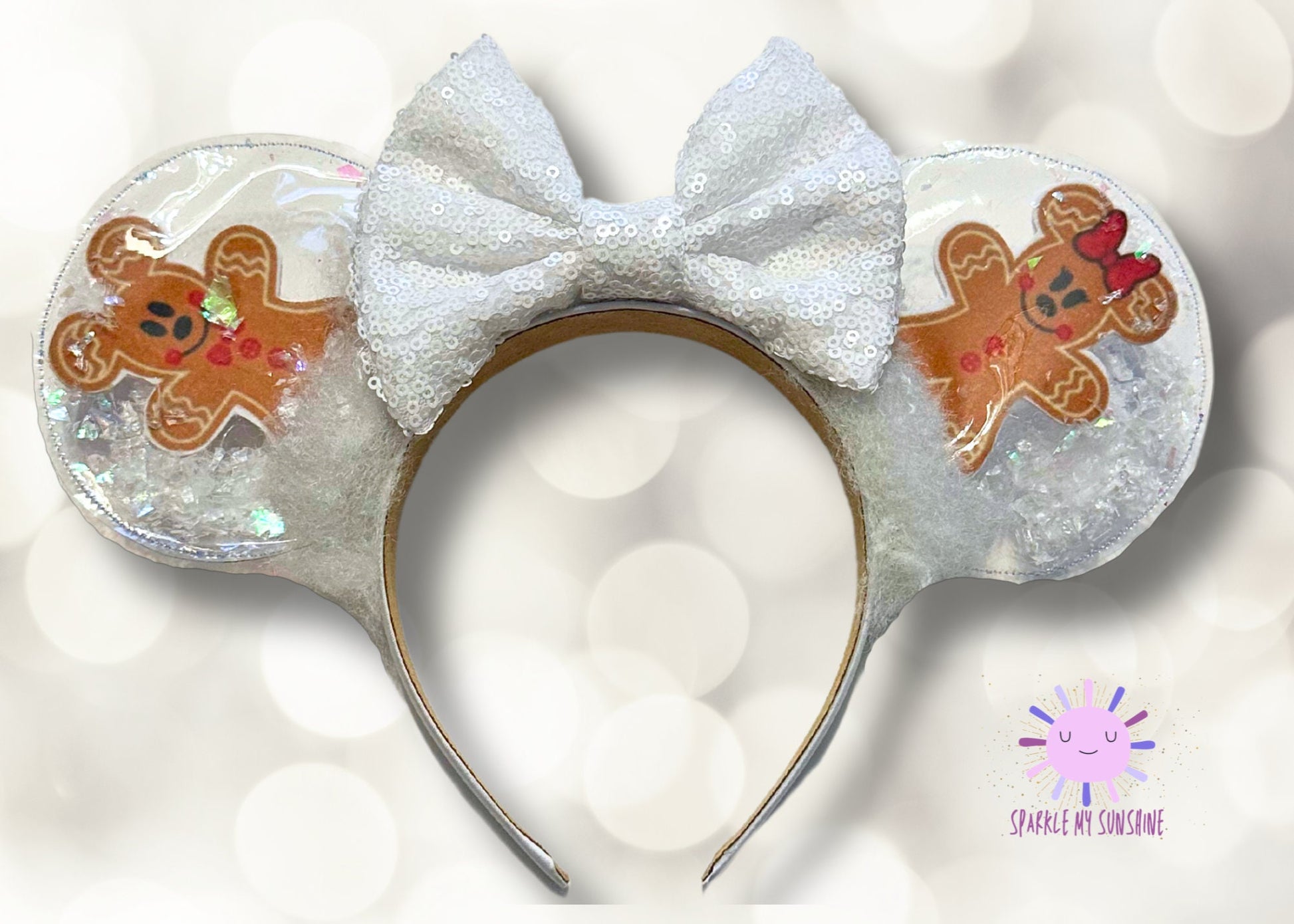 Holiday Gingerbread Mickey and Minnie Disney Christmas Ears Headband and Disney Fanny Pack Custom Bundle