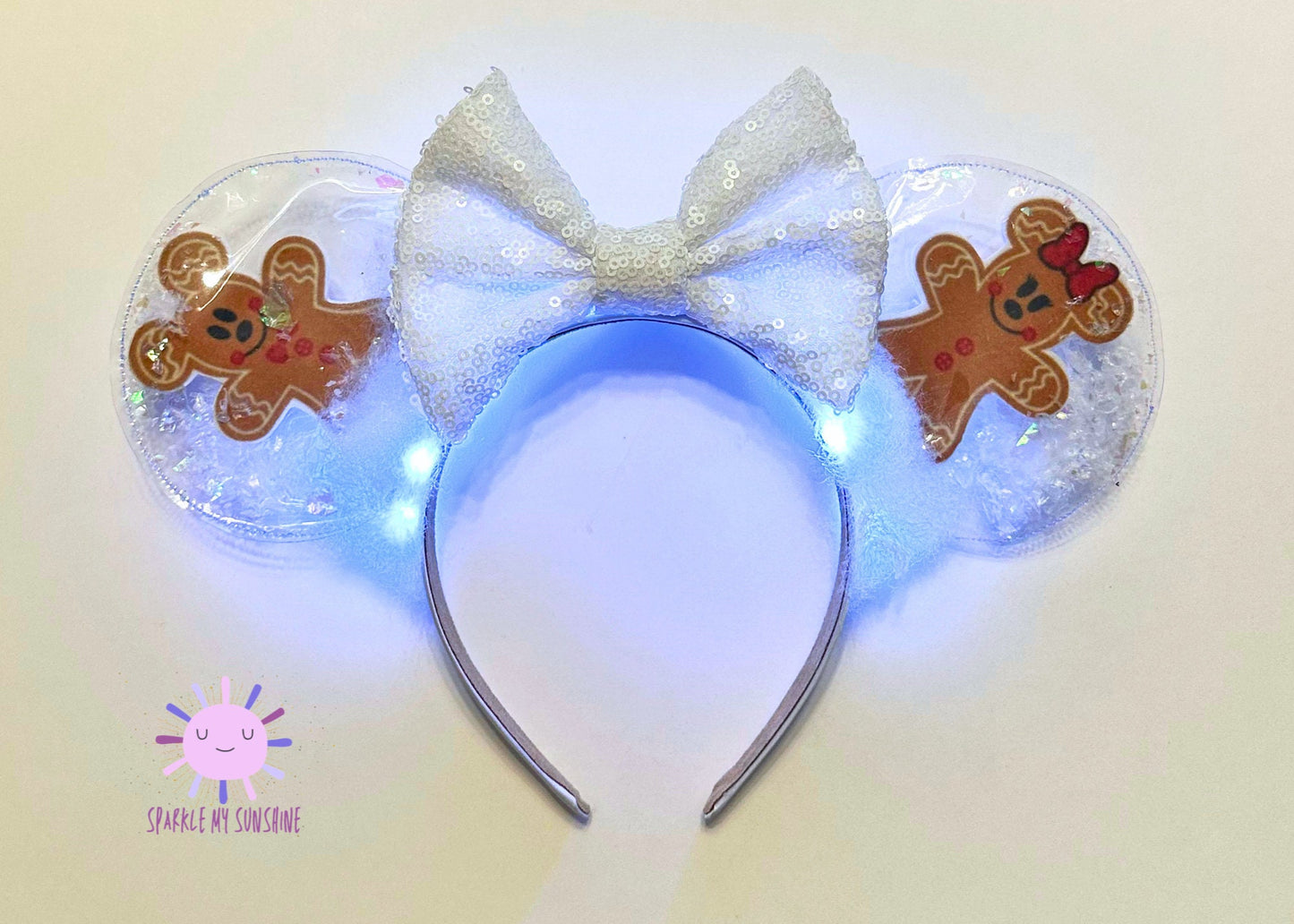 Holiday Gingerbread Mickey and Minnie Disney Christmas Ears Headband and Disney Fanny Pack Custom Bundle